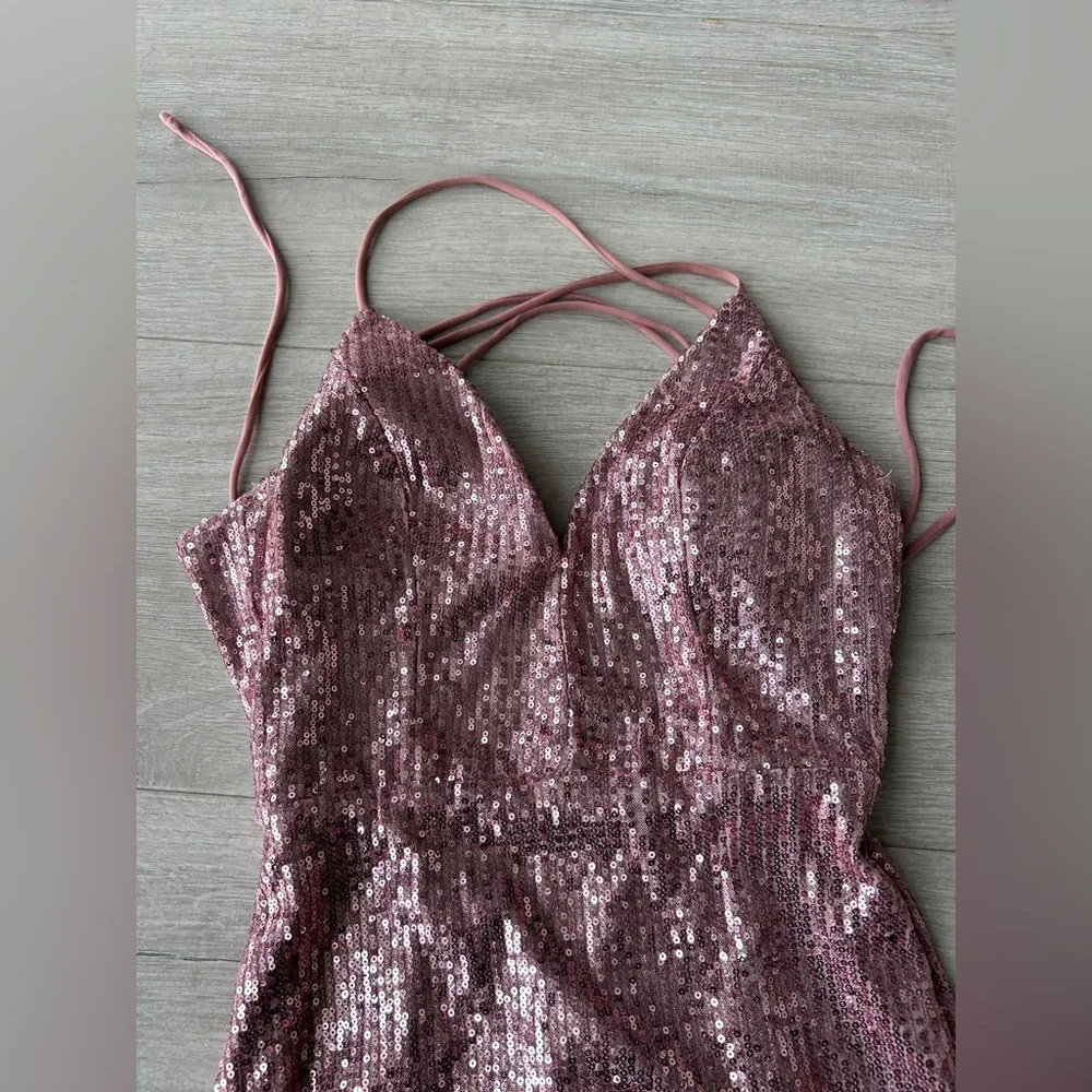 Boubou sequin pink maxi dress - Picture 5 of 10